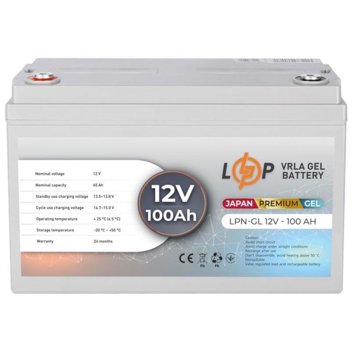 Акумуляторна батарея Logicpower LPN-GL 12V - 100 Ah GEL