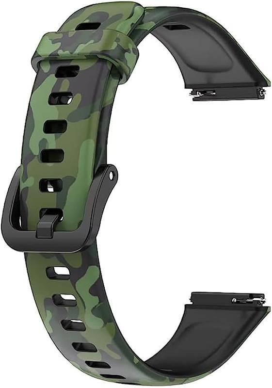 Ремінець BeCover Modern Style для Huawei Band 7/Honor Band 7 Black-Green (709447)