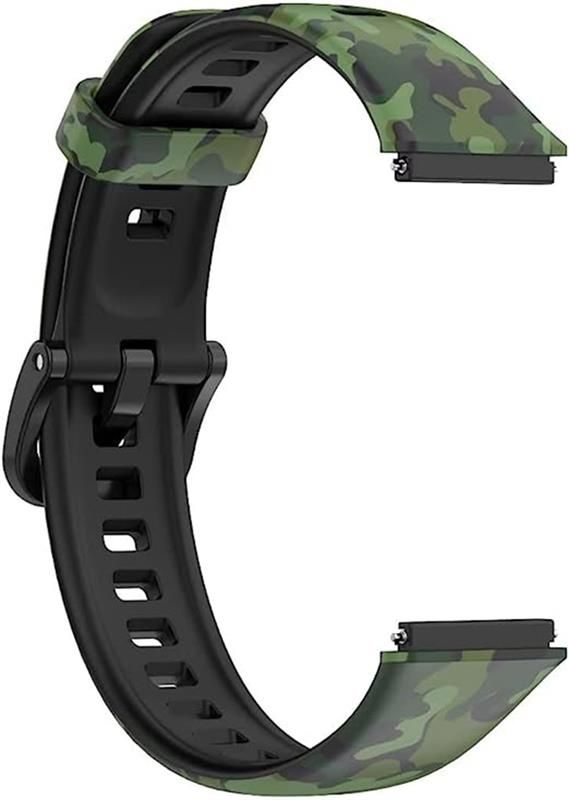 Ремінець BeCover Modern Style для Huawei Band 7/Honor Band 7 Black-Green (709447)