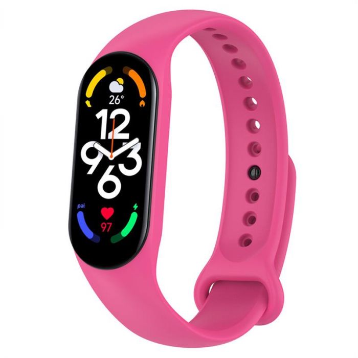 Силіконовий ремінець BeCover для Xiaomi Mi Smart Band 7 Hot Pink (707490)