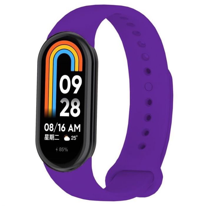 Силіконовий ремінець BeCover для Xiaomi Mi Smart Band 8 Dark Purple (709382)