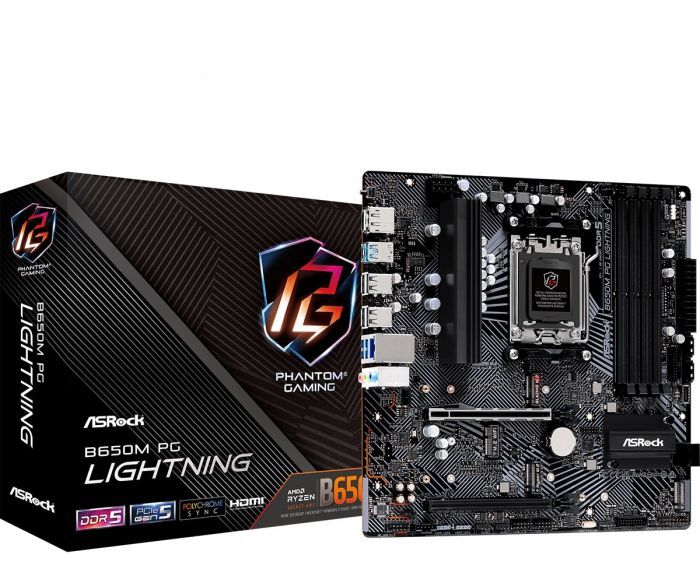 Материнська плата ASRock B650M PG Lightning Socket AM5