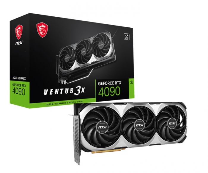 Відеокарта GF RTX 4090 24GB GDDR6X Ventus 3X E MSI (GeForce RTX 4090 Ventus 3X E 24G)