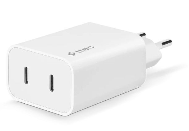 Мережевий зарядний пристрій Ttec SmartCharger Duo PD USB-C 40W White (2SCS27B)