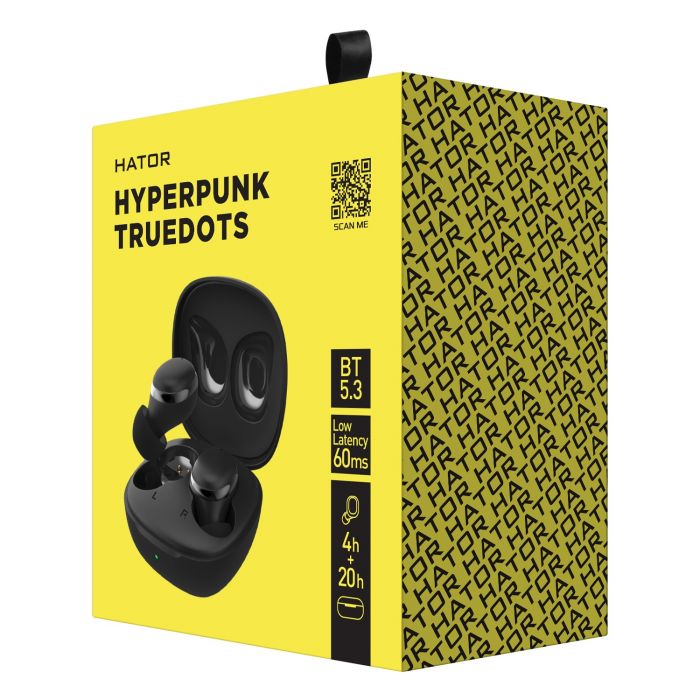 Bluetooth-гарнiтура Hator Hyреrpunk Truedots Black (HTA-410)