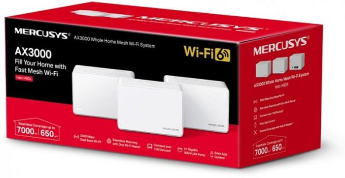 WiFi Mesh система Mercusys Halo H80X 3-pack