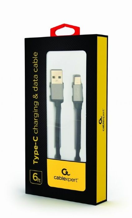 Кабель Cablexpert USB - USB Type-C V 2.0 (M/M), 1.8 м, чорний (CCB-mUSB2B-AMCM-6)