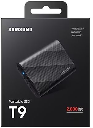 Накопичувач зовнішній SSD 2.5" USB 2.0TB Samsung T9 Black (MU-PG2T0B/EU)