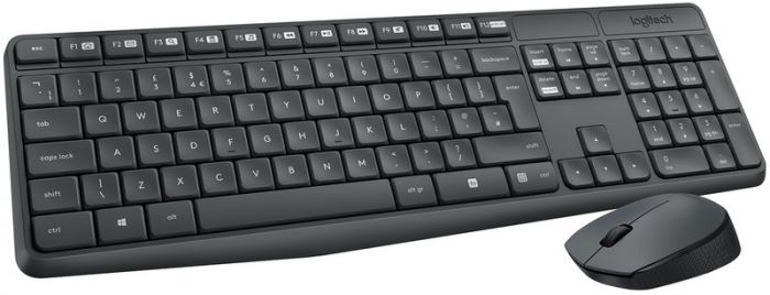 Комплект (клавіатура, мишка) бездротовий Logitech MK235 ENG/UKR Grey (920-007931)