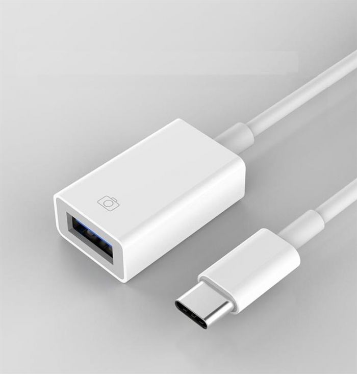 Адаптер XoKo MH-360 USB Type-C - USB V 3.0 (M/F) з кабелем, 0.12 м, білий (XK-MH-360)