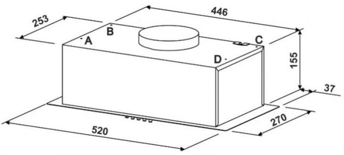 Витяжка Jantar BILT 650 LED 52 BL