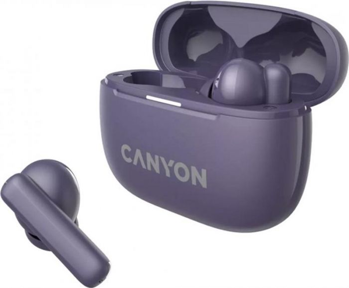 Bluetooth-гарнітура Canyon OnGo TWS-10 ANC ENC Purple (CNS-TWS10PL)