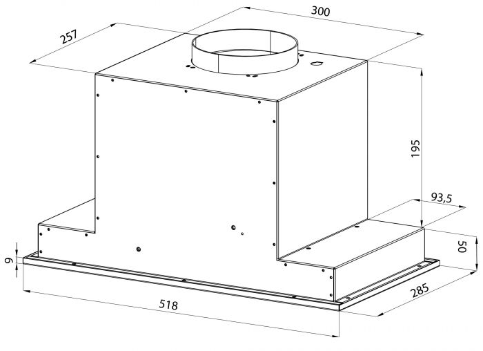 Витяжка Pyramida ABH 52 DD (800) IX