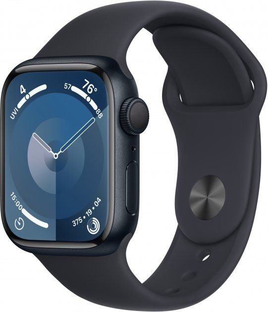 Смарт-годинник Apple Watch Series 9 GPS 41mm Midnight Aluminium Case with Midnight Sport Band - S/M (MR8W3QP/A)