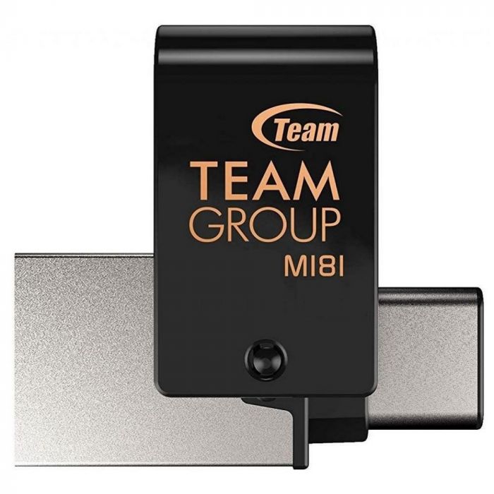 Флеш-накопичувач USB3.1 256GB OTG Type-C Team M181 Black (TM1813256GB01)