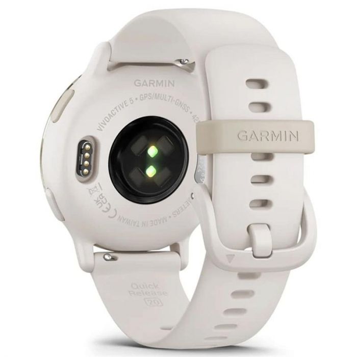 Смарт-годинник Garmin Vivoactive 5 Cream Gold Aluminum Bezel with Ivory Case and Silicone Band (010-02862-51)