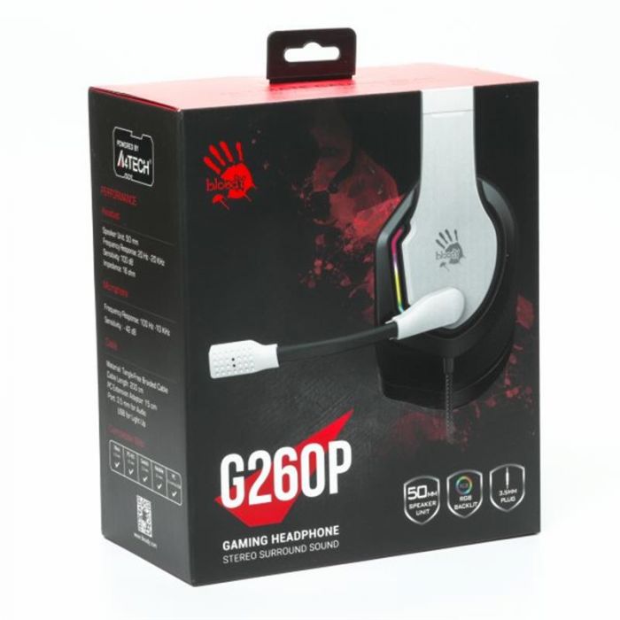 Гарнітура A4Tech Bloody G260p White