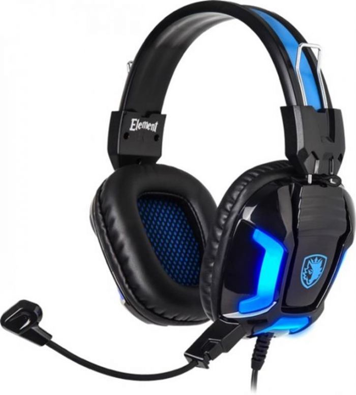 Гарнітура Sades SA-702 Element Black/Blue (sa702bl)