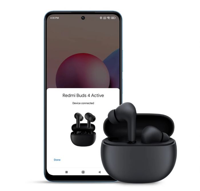 Bluetooth-гарнітура Xiaomi Redmi Buds 4 Active Black (BHR6992GL)_