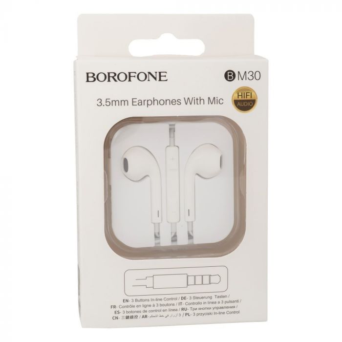 Гарнітура Borofone BM30 White (BM30W)