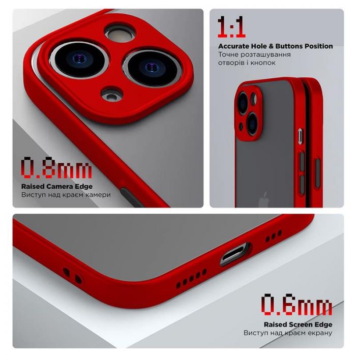 Чохол-накладка Armorstandart Frosted Matte для Realme C51/C53 Red (ARM72391)