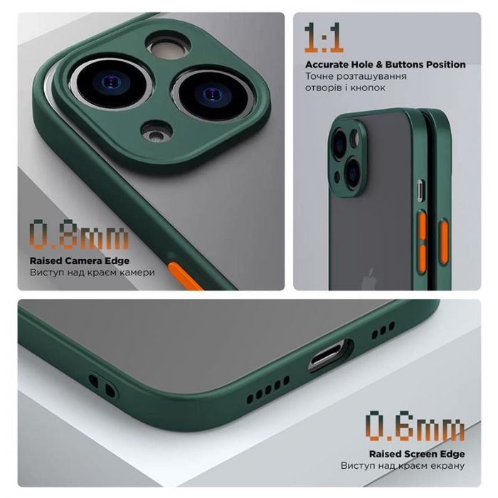 Чохол-накладка Armorstandart Frosted Matte для Tecno Spark Go 2022 (KG5) Dark Green (ARM72396)