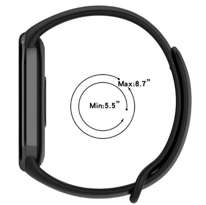 Силіконовий ремінець BeCover для Xiaomi Mi Smart Band 8 Black (709376)