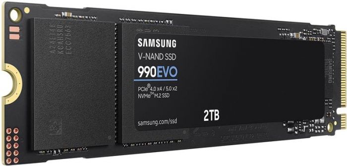 Накопичувач SSD  2ТB Samsung 990 EVO M.2 2280 PCIe 5.0 x4 NVMe V-NAND TLC (MZ-V9E2T0BW)