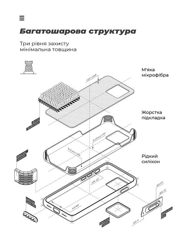 Чохол-накладка Armorstandart Icon для Xiaomi Redmi Note 13 5G Red (ARM71889)