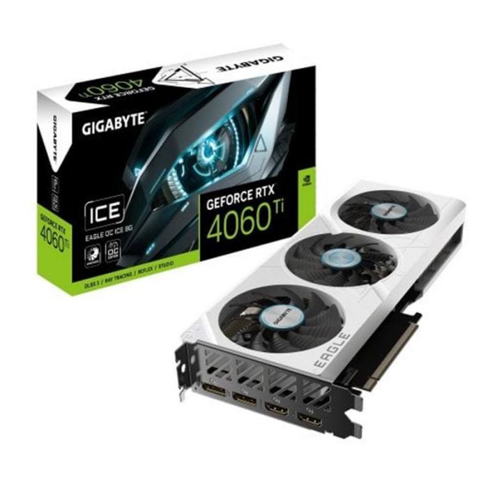 Відеокарта GF RTX 4060 Ti  8GB GDDR6 Eagle OC Ice Gigabyte (GV-N406TEAGLE OC ICE-8GD)