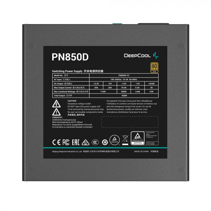 Блок живлення DeepCool PN850D V2 (R-PN850D-FC0B-EU-V2) 850W