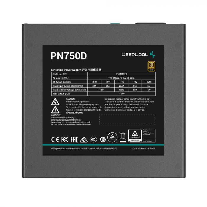 Блок живлення DeepCool PN750D V2 (R-PN750D-FC0B-EU-V2) 750W