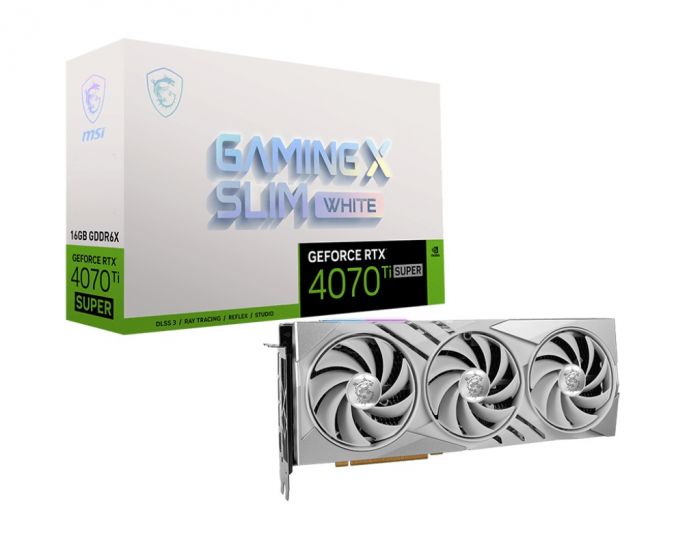 Відеокарта GF RTX 4070 Ti Super 16GB GDDR6X Gaming X Slim White MSI (GeForce RTX 4070 Ti SUPER 16G GAMING X SLIM WHITE)