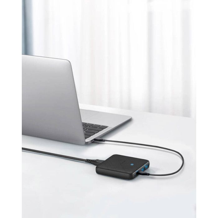 Мережевий зарядний пристрій Anker PowerPort 543 Atom III Slim Black, 45W USB Type-C + 20 W USB (A2046G12)