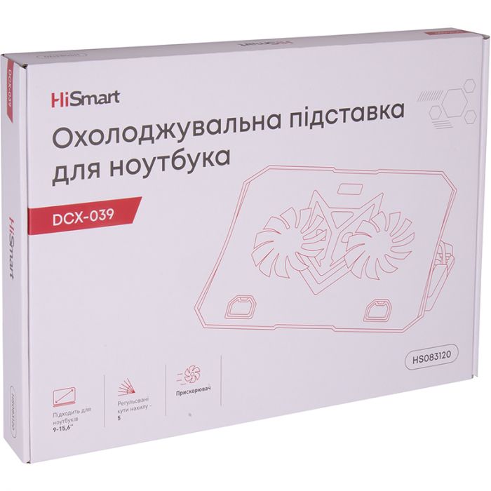 Охолоджуюча підставка для ноутбука HiSmart LPS03-3 (HS082826)