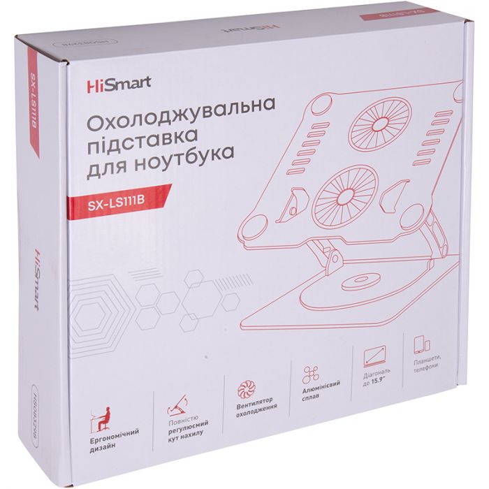 Охолоджуюча підставка для ноутбука HiSmart SX-LS111B (HS083298)