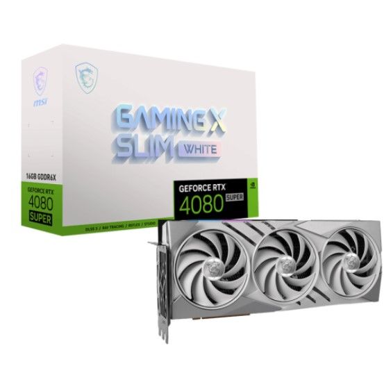 Відеокарта GF RTX 4080 Super 16GB GDDR6X Gaming X Slim White MSI (GeForce RTX 4080 SUPER 16G GAMING X SLIM WHITE)