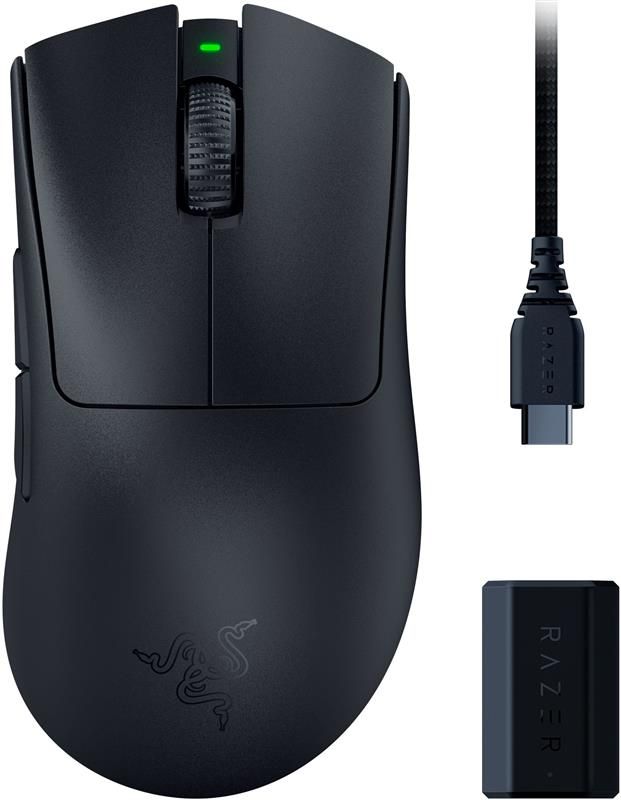 Миша бездротова Razer DeathAdder V3 Pro and HyperPolling Wireless Dongle (RZ01-04630300-R3WL)