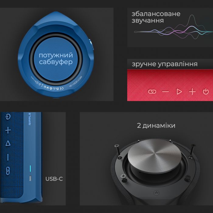 Акустична система HiFuture Ripple 30W Blue (ripple.blue.)