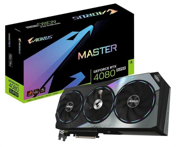 Відеокарта GF RTX 4080 Super 16GB GDDR6X Aorus Master Gigabyte (GV-N408SAORUS M-16GD)