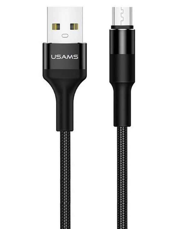 Кабель Usams US-SJ224 USB - micro USB, 1.2 м, Black (SJ224USB01)