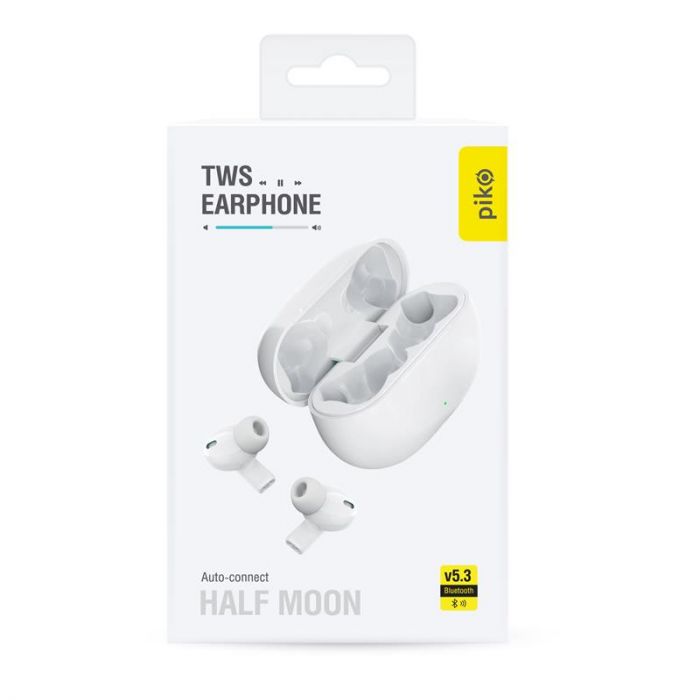 Bluetooth-гарнiтура Piko TWS-HalfMoon White (1283126583391)