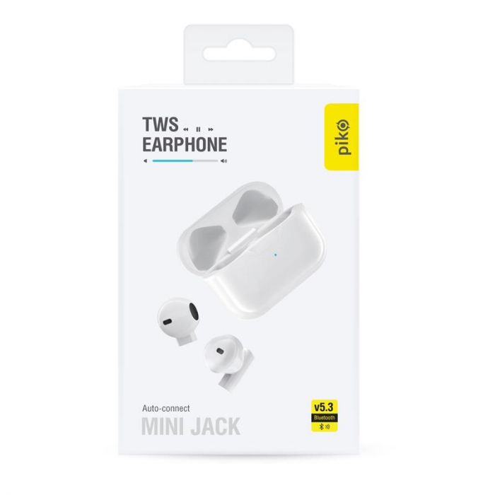 Bluetooth-гарнiтура Piko TWS-MiniJack White (1283126583407)