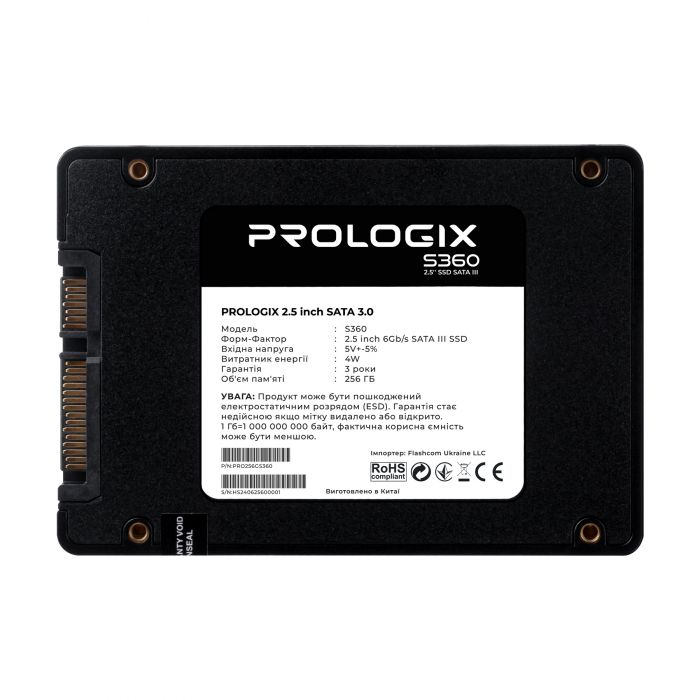 Накопичувач SSD  256GB Prologix S360 2.5" SATAIII TLC (PRO256GS360)_акція