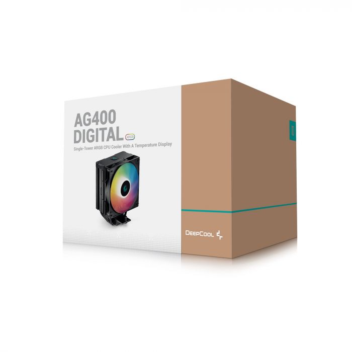 Кулер процесорний DeepCool AG400 Digital BK ARGB (R-AG400-BKADMN-G-1)