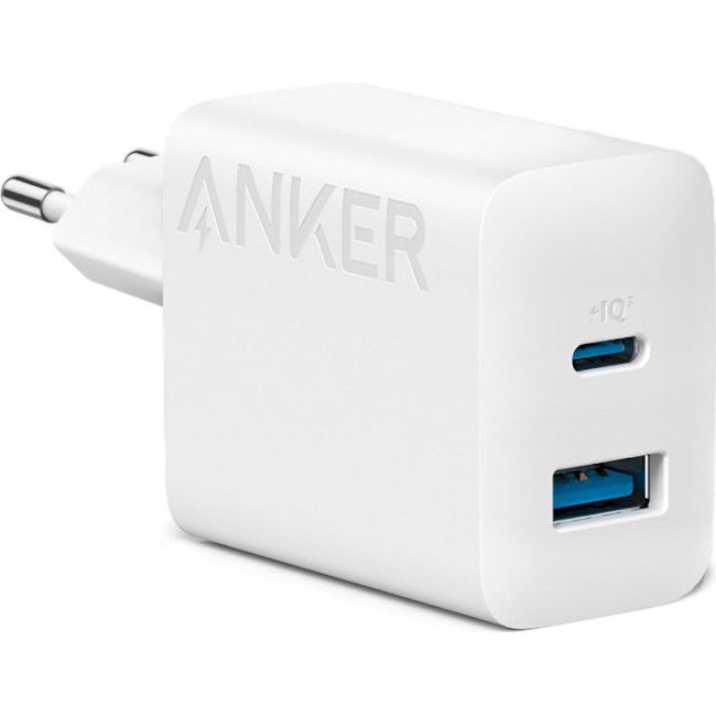 Мережевий зарядний пристрій Anker PowerPort 312 White, 20 W USB Type-C (A2348G21)