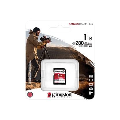 Карта пам`яті SDHC 1TB UHS-II/U3 Class 10 Kingston Canvas React Plus V60 SD R280/W150MB/s (SDR2V6/1TB)