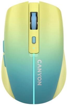 Миша бездротова Canyon MW-44 LED Rechargeable Wireless/Bluetooth Yellow Blue (CNS-CMSW44UA)