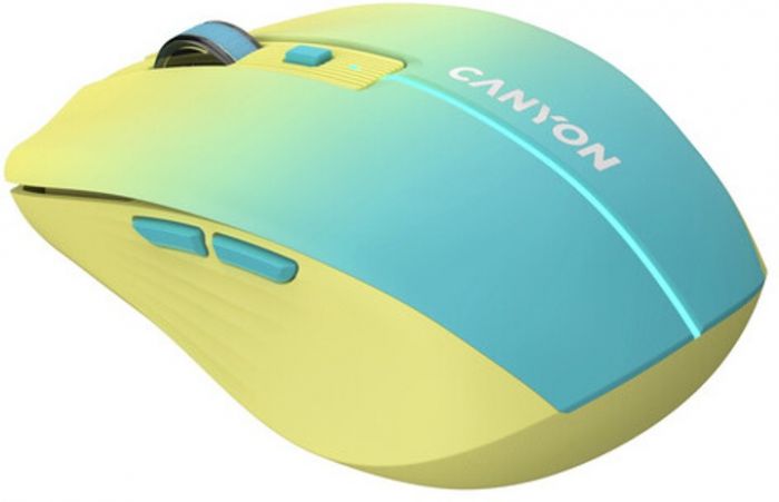 Миша бездротова Canyon MW-44 LED Rechargeable Wireless/Bluetooth Yellow Blue (CNS-CMSW44UA)