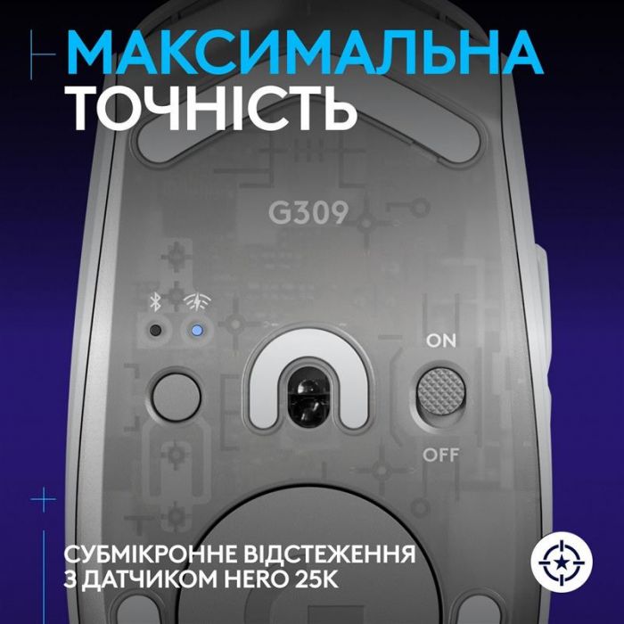 Миша бездротова Logitech G309 White (910-007207)